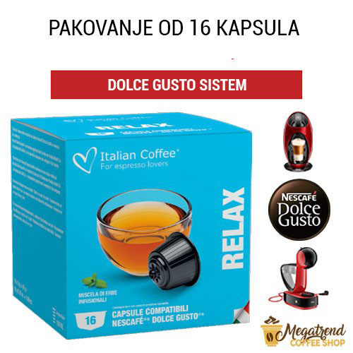Italian Coffee Dolce Gusto Megatrend coffee shop TISANA RELAX 1