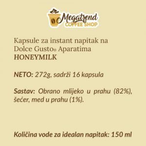 Obrano mlijeko u prahu (82%), šećer, med u prahu (1%).