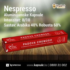Nespresso Kapsule BiH PADOVA CREMOSO -Megatrend coffee shop