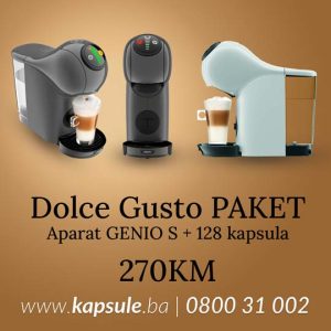 Aparat za Dolce Gusto Kapsule Genio S - tamno sivi - paket sa 128 kapsula