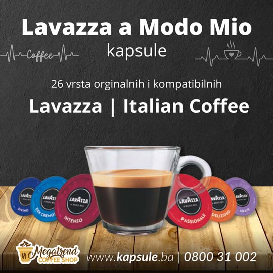 Iznajmljivanje Aparata Za Kafu espresso kafe Lavazza a Modo mio šoljica i kapsule