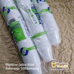 Plastične čašice 80ml - 100 komada