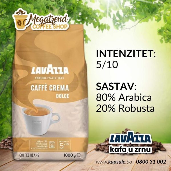 Espresso Kafa u Zrnu Lavazza CAFFE CREMA DOLCE