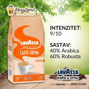 Espresso Kafa u Zrnu Lavazza CAFFE CREMA GUSTOSO www.kapsule.ba Bosna