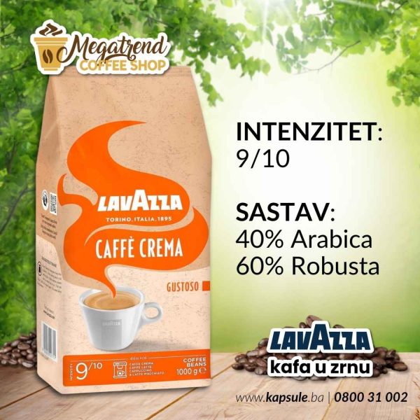 Espresso Kafa u Zrnu Lavazza CAFFE CREMA GUSTOSO