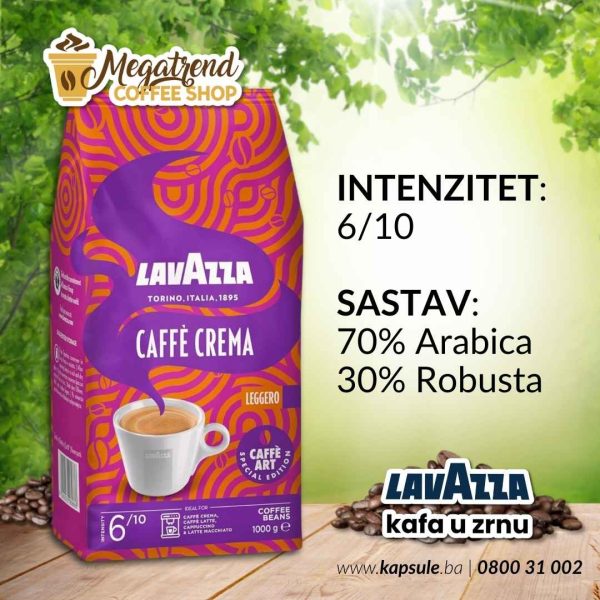 Espresso Kafa u Zrnu Lavazza CAFFE CREMA LEGGERO SPECIAL