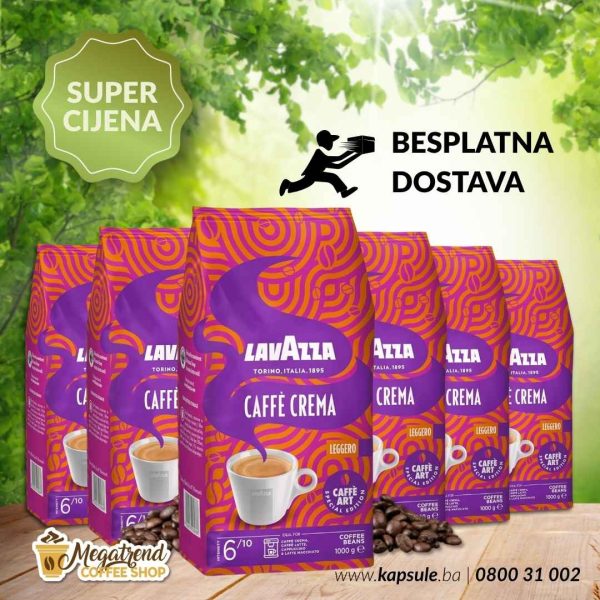 Espresso Kafa u Zrnu Lavazza CAFFE CREMA LEGGERO SPECIAL 6kg www.kapsule.ba Bosna