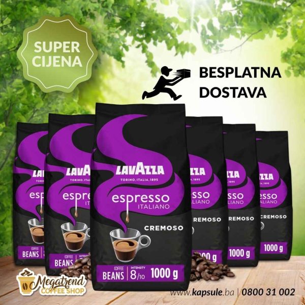 Espresso Kafa u Zrnu Lavazza ESPRESSO CREMOSO 6kg www.kapsule.ba Bosna