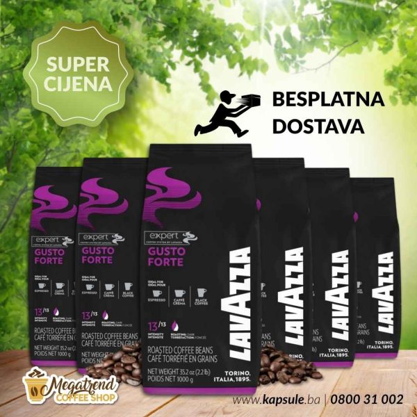 Espresso Kafa u Zrnu Lavazza GUSTO FORTE EXPERT 6kg www.kapsule.ba Bosna