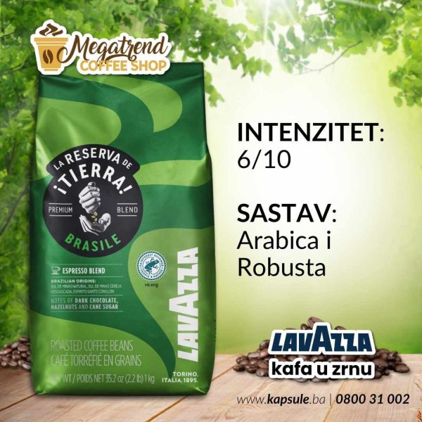 Espresso Kafa u Zrnu Lavazza TIERRA BRASILE