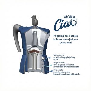 Aparat za Kafu Borbone Moka CIAO na ESE 44 cialde/filter vrećice Aparat za Kafu Borbone Moka CIAO na ESE 44 cialdefilter vrećice