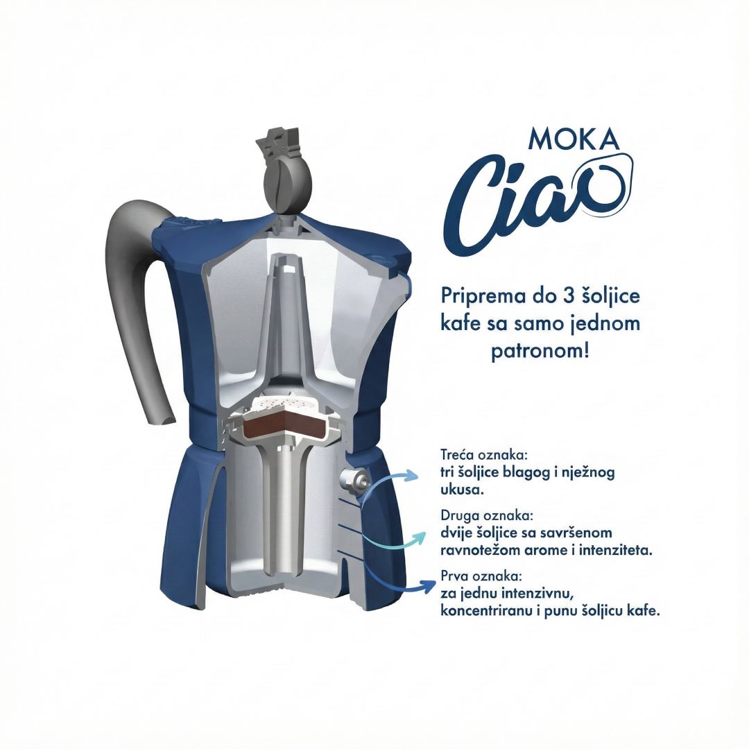 Aparat za Kafu Borbone Moka CIAO na ESE 44 cialde/filter vrećice Aparat za Kafu Borbone Moka CIAO na ESE 44 cialdefilter vrećice