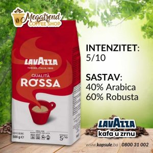 Espresso Kafa u Zrnu Lavazza QUALITA ROSSA 500g
