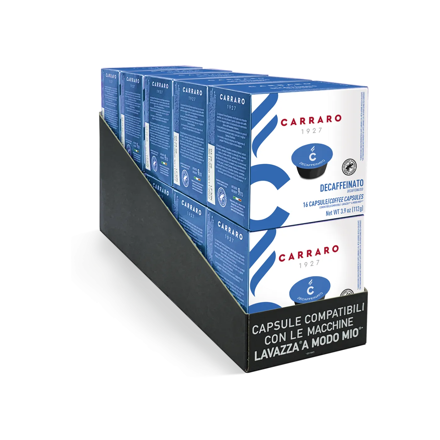 Lavazza a Modo Mio kompatibilne kapsule CARRARO DECAFF - 160 kapsula Lavazza a Modo Mio kompatibilne kapsule CARRARO DECAFF - 160 kapsula