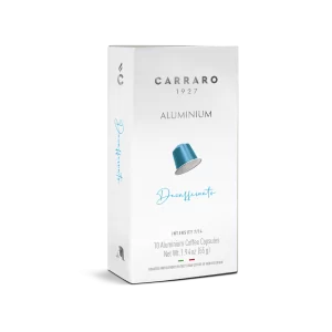 Nespresso kompatibilne ALUMINIJUMSKE kapsule CARRARO DECAFFEINATO