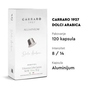 Nespresso kompatibilne ALUMINIJUMSKE kapsule CARRARO DOLCI 100% ARABICA - 120 kapsula