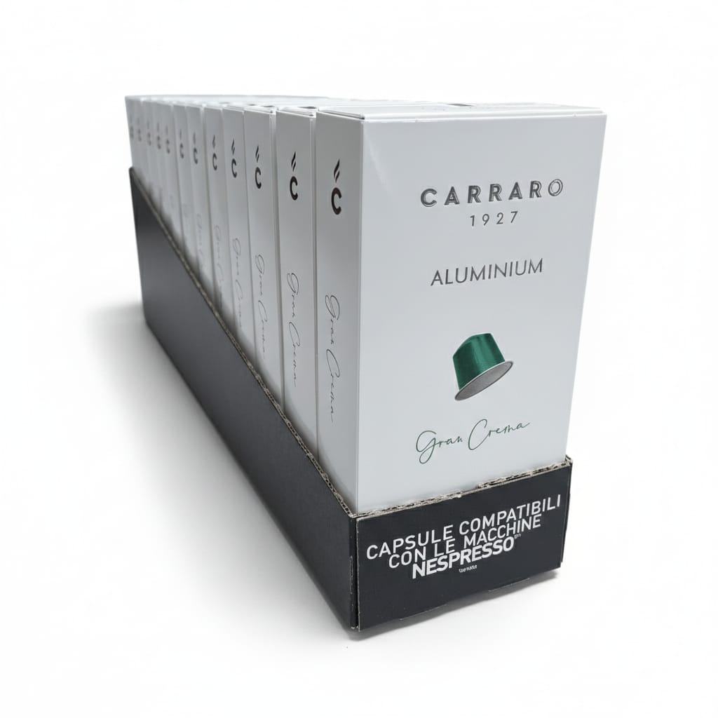 Nespresso kompatibilne ALUMINIJUMSKE kapsule CARRARO GRAN CREMA - 120 kapsula Nespresso kompatibilne ALUMINIJUMSKE kapsule CARRARO GRAN CREMA - 120 kapsula