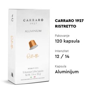 Nespresso kompatibilne ALUMINIJUMSKE kapsule CARRARO INTENSO - 120 kapsula