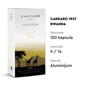 Nespresso kompatibilne ALUMINIJUMSKE kapsule CARRARO RWANDA - 120 kapsula