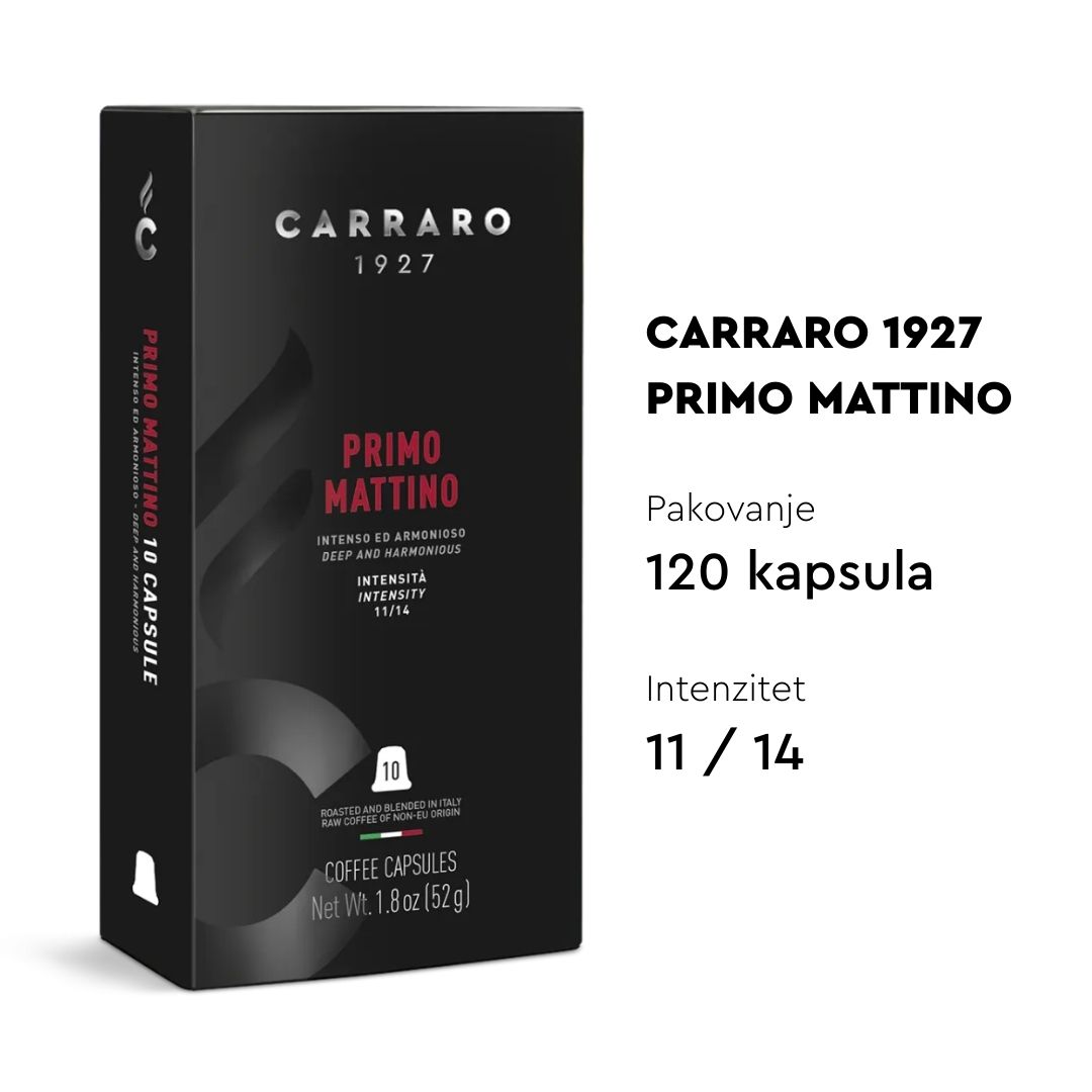Nespresso kompatibilne kapsule CARRARO PRIMO MATTINO 120 kapsula Nespresso kompatibilne kapsule CARRARO PRIMO MATTINO 120 kapsula
