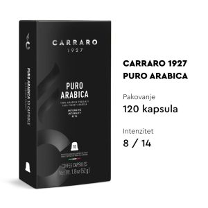 Nespresso kompatibilne kapsule CARRARO PURO ARABICA - 120 kapsula
