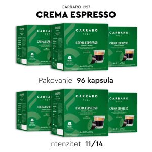 Dolce Gusto kompatibilne kapsule CARRARO CREMA ESPRESSO 96 kapsula