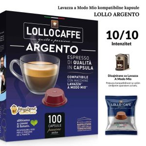 Lavazza a Modo Mio kompatibilne kapsule LOLLO ARGENTO 100 kapsula