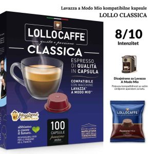 Lavazza a Modo Mio kompatibilne kapsule LOLLO CLASSICA 100 kapsula